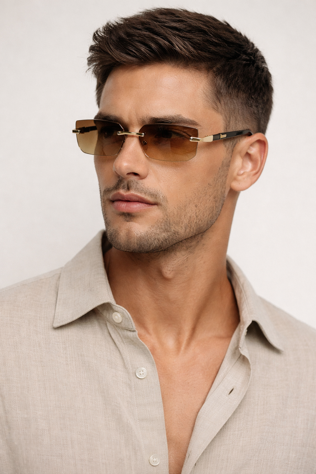 Y2K gold sunglasses - UV400 protection