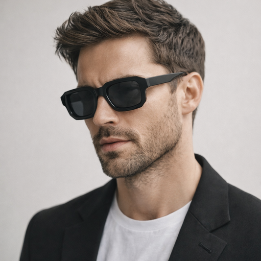 Boxy black sunglasses - UV400 protection