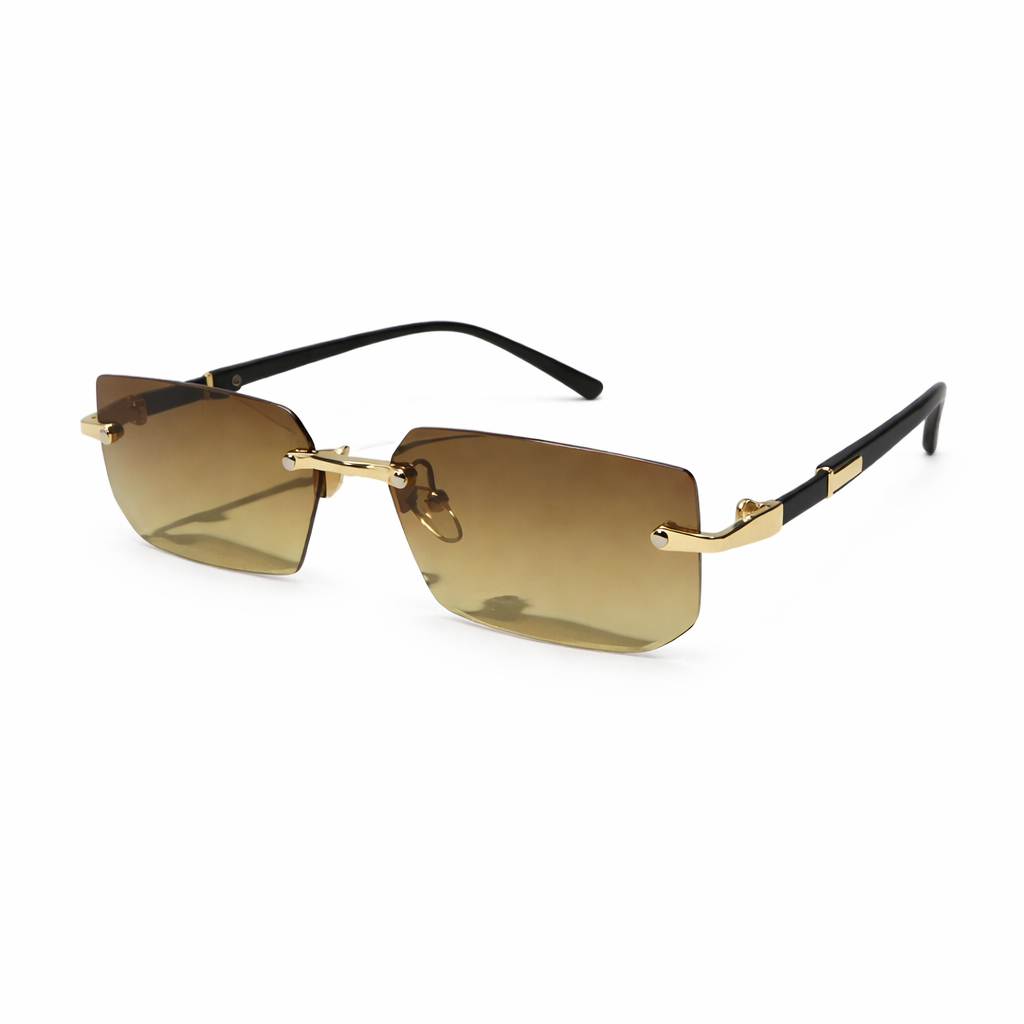 Y2K gold sunglasses - UV400 protection